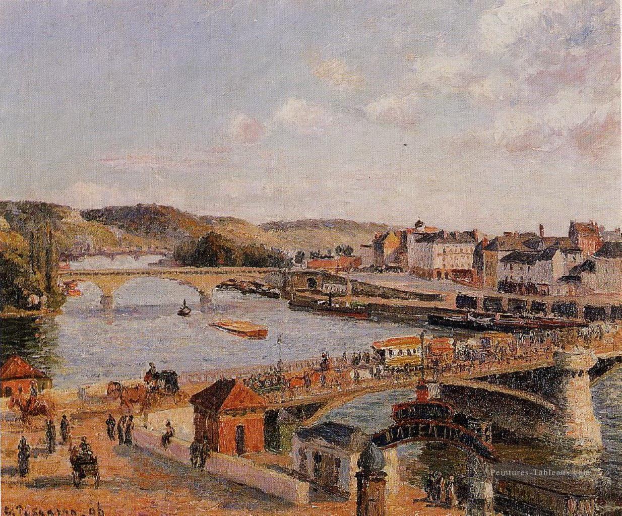 après midi soleil rouen 1896 Camille Pissarro Peintures à l'huile